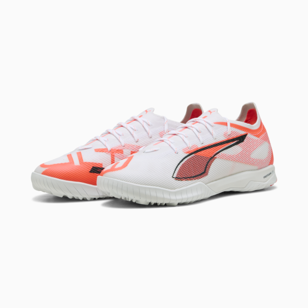 Tacos de fútbol ULTRA 5 PLAY CAGE, PUMA White-PUMA Black-Glowing Red, large-MEX