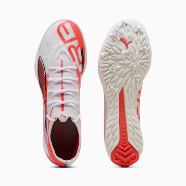 Tacos de fútbol ULTRA 5 PLAY CAGE, PUMA White-PUMA Black-Glowing Red, large-MEX