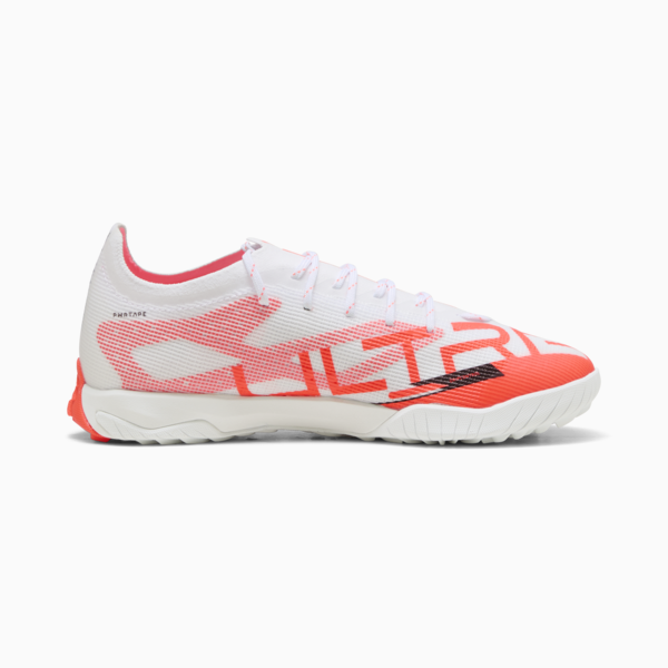 Tacos de fútbol ULTRA 5 PLAY CAGE, PUMA White-PUMA Black-Glowing Red, large-MEX