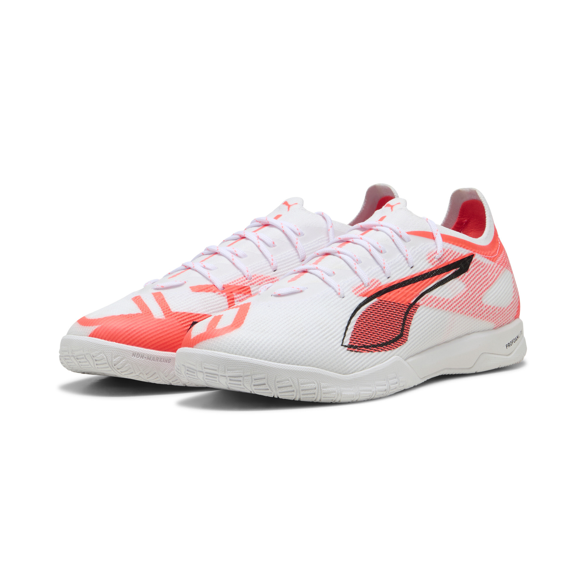 PUMA ULTRA 5 PRO COURT voetbalschoenen, Zwart/Rood/Wit, Maat 43 thumbnail 6
