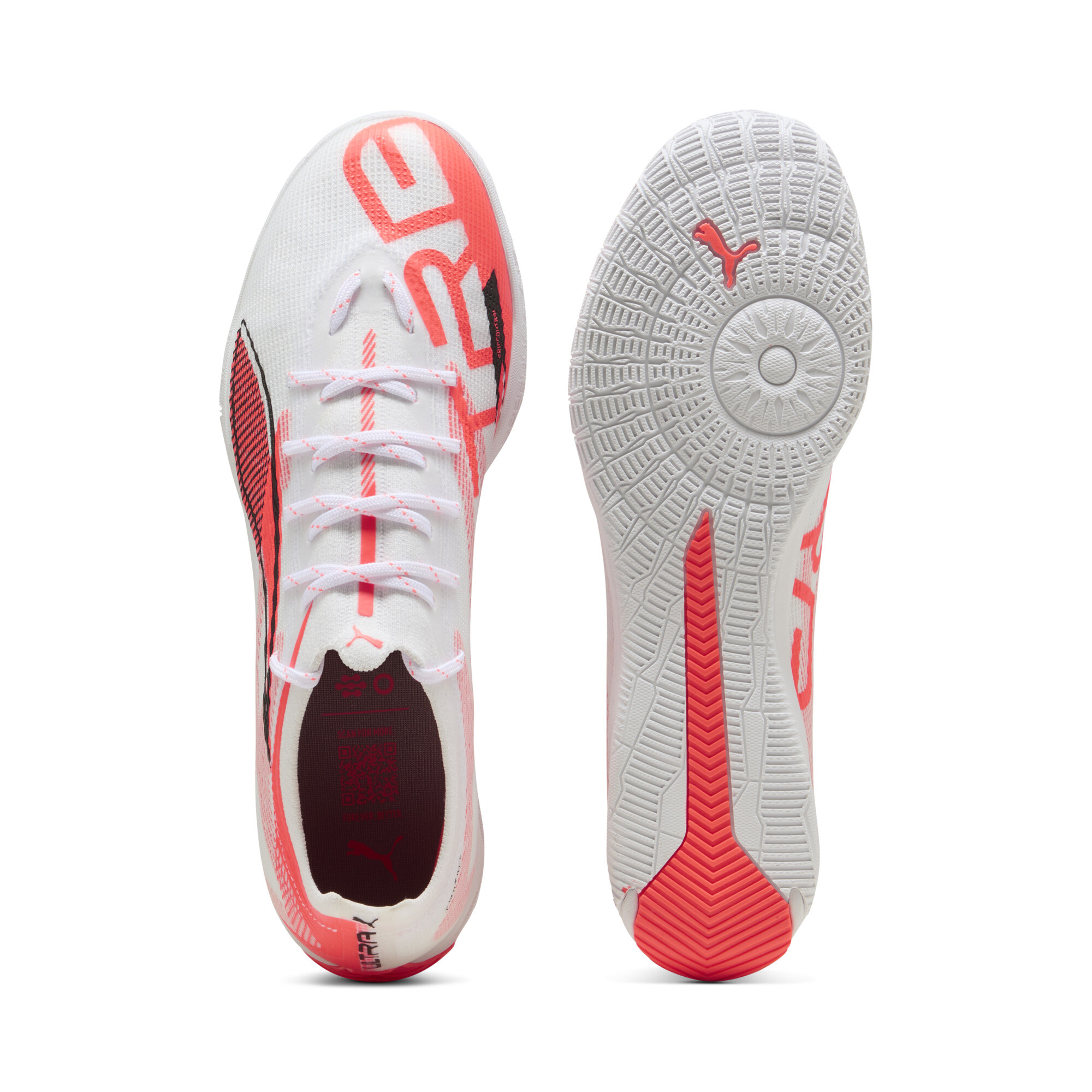 PUMA ULTRA 5 PRO COURT voetbalschoenen, Zwart/Rood/Wit, Maat 43 thumbnail 4