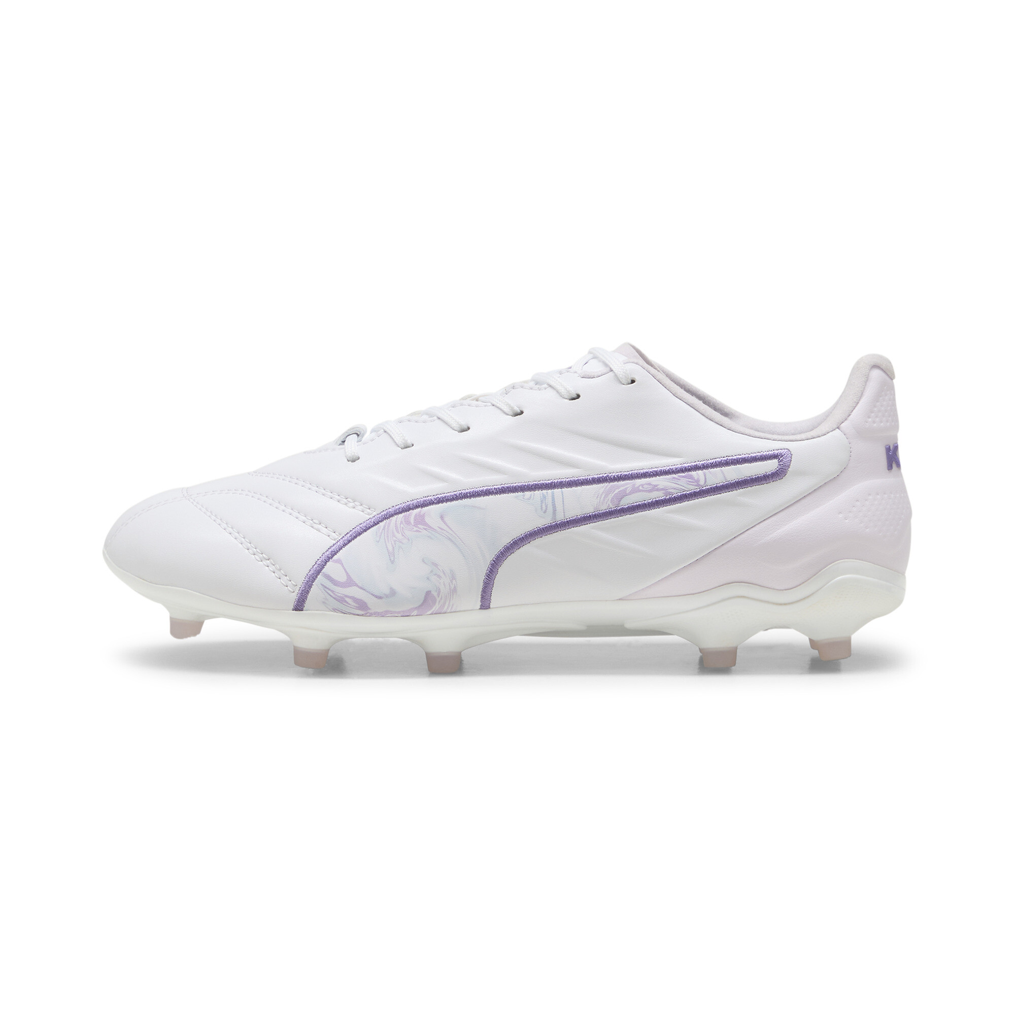 Puma KING PRO BL FG/AG Fußballschuhe Damen | White/Black/Spring Lavender | Größe: 39