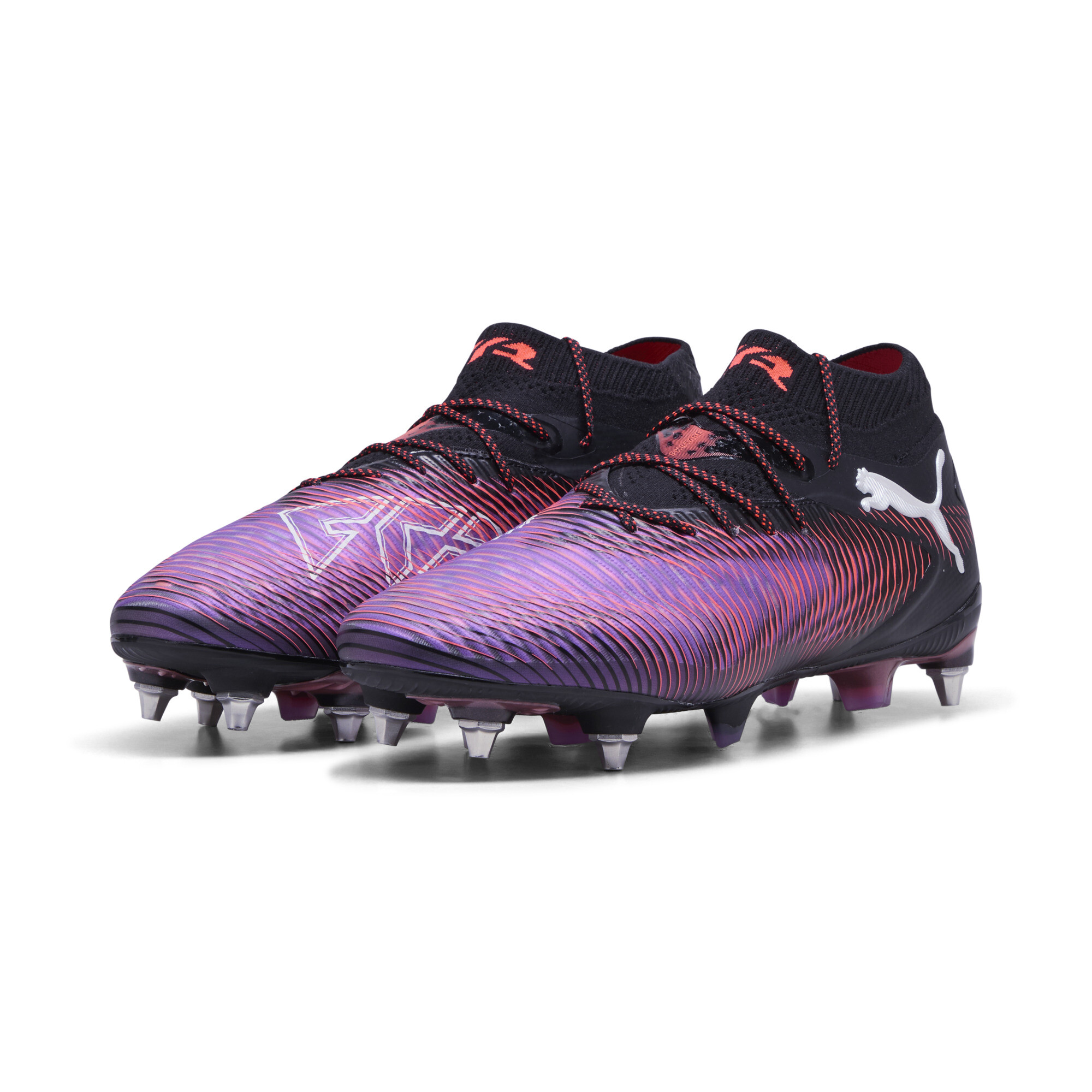 PUMA FUTURE ULTIMATE MxSG voetbalschoenen, Zwart/Rood/Wit, Maat 46 thumbnail 6