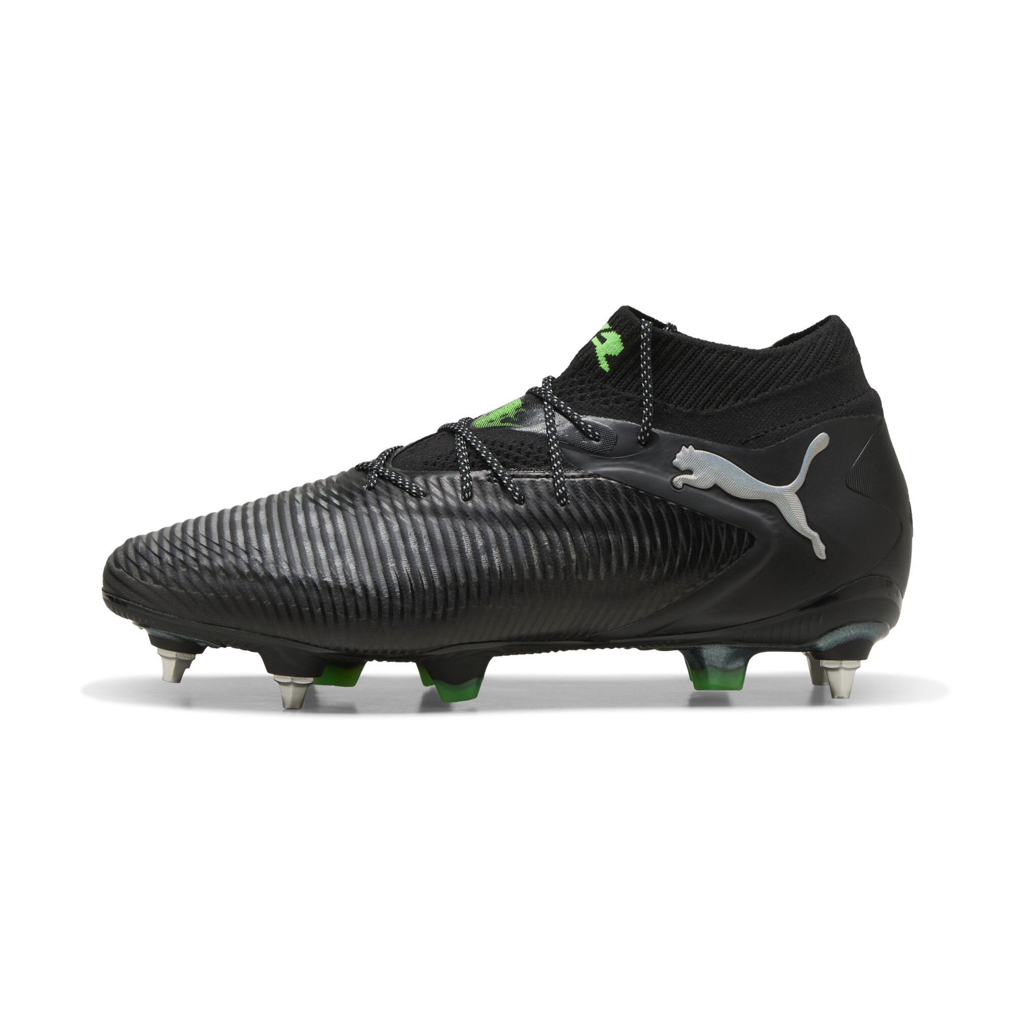 Puma FUTURE 8 ULTIMATE MxSG Fußballschuhe | Black/Cool Light Gray/Green | Größe: 43