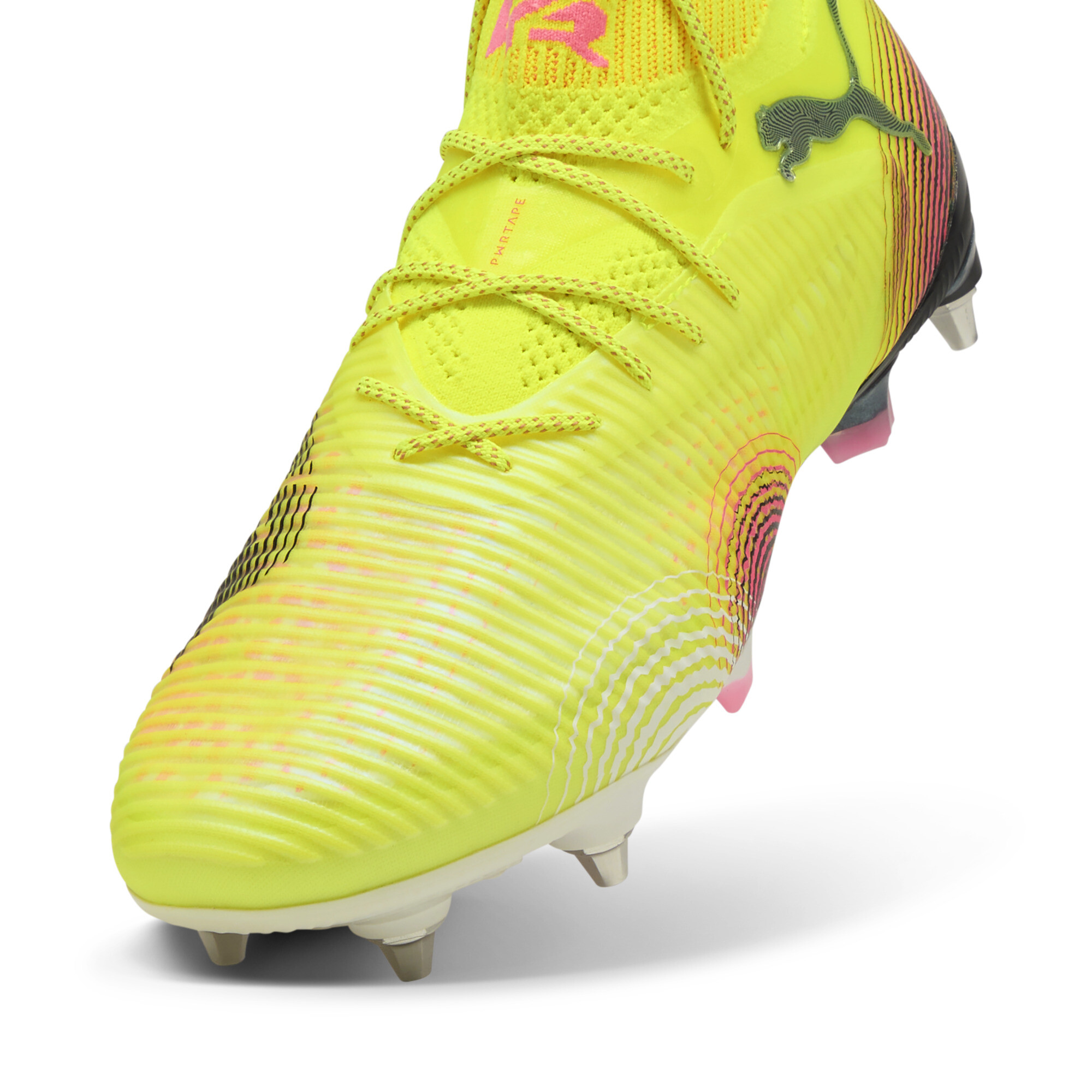 PUMA FUTURE ULTIMATE MxSG voetbalschoenen, Zwart/Geel, Maat 44,5 thumbnail 2