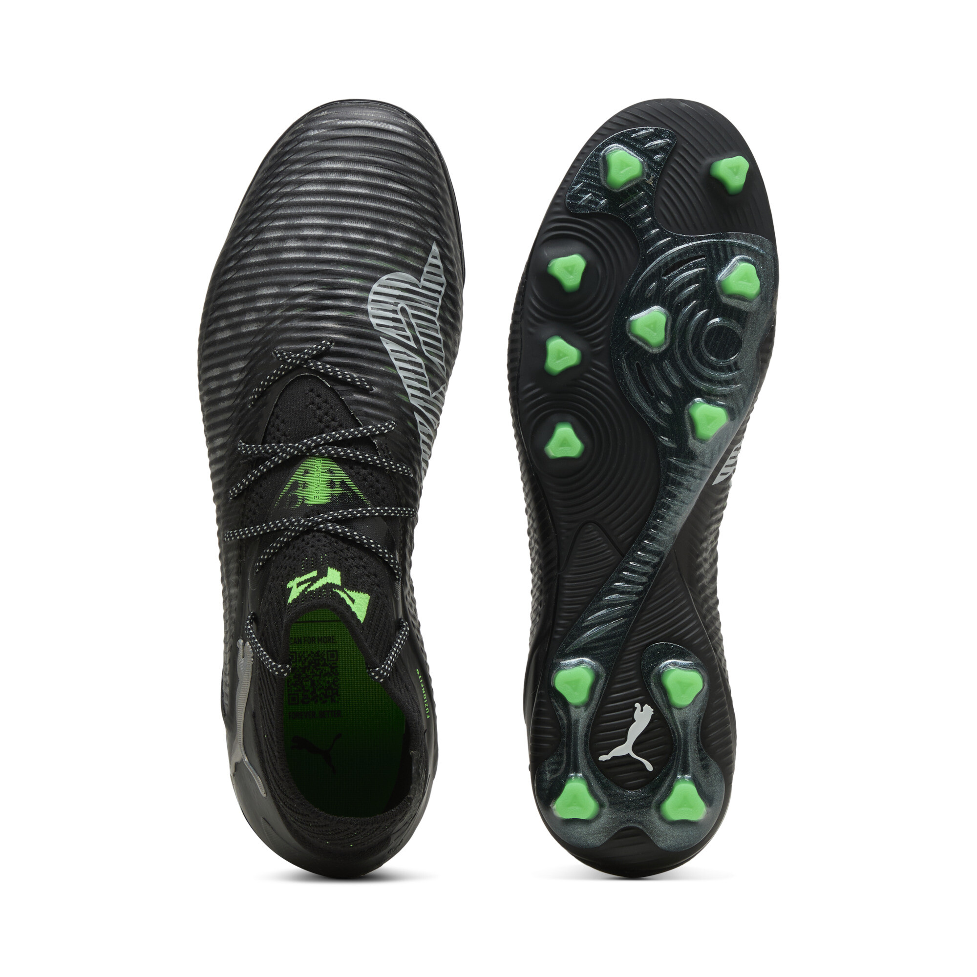 PUMA FUTURE 8 ULTIMATE AG voetbalschoenen, Groen/Zwart/Grijs, Maat 44,5 thumbnail 4