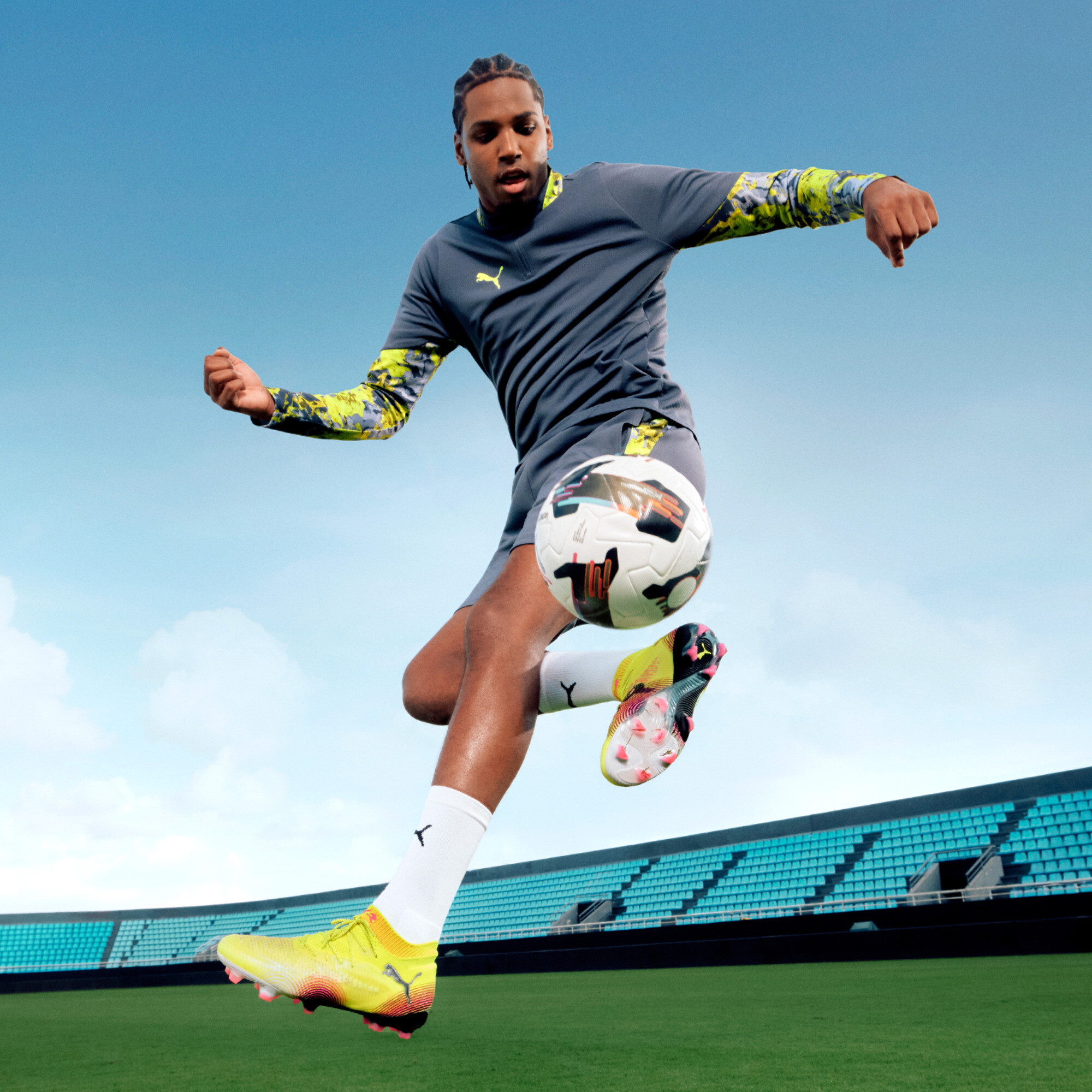 PUMA FUTURE 8 ULTIMATE AG voetbalschoenen, Zwart/Geel, Maat 41 thumbnail 2