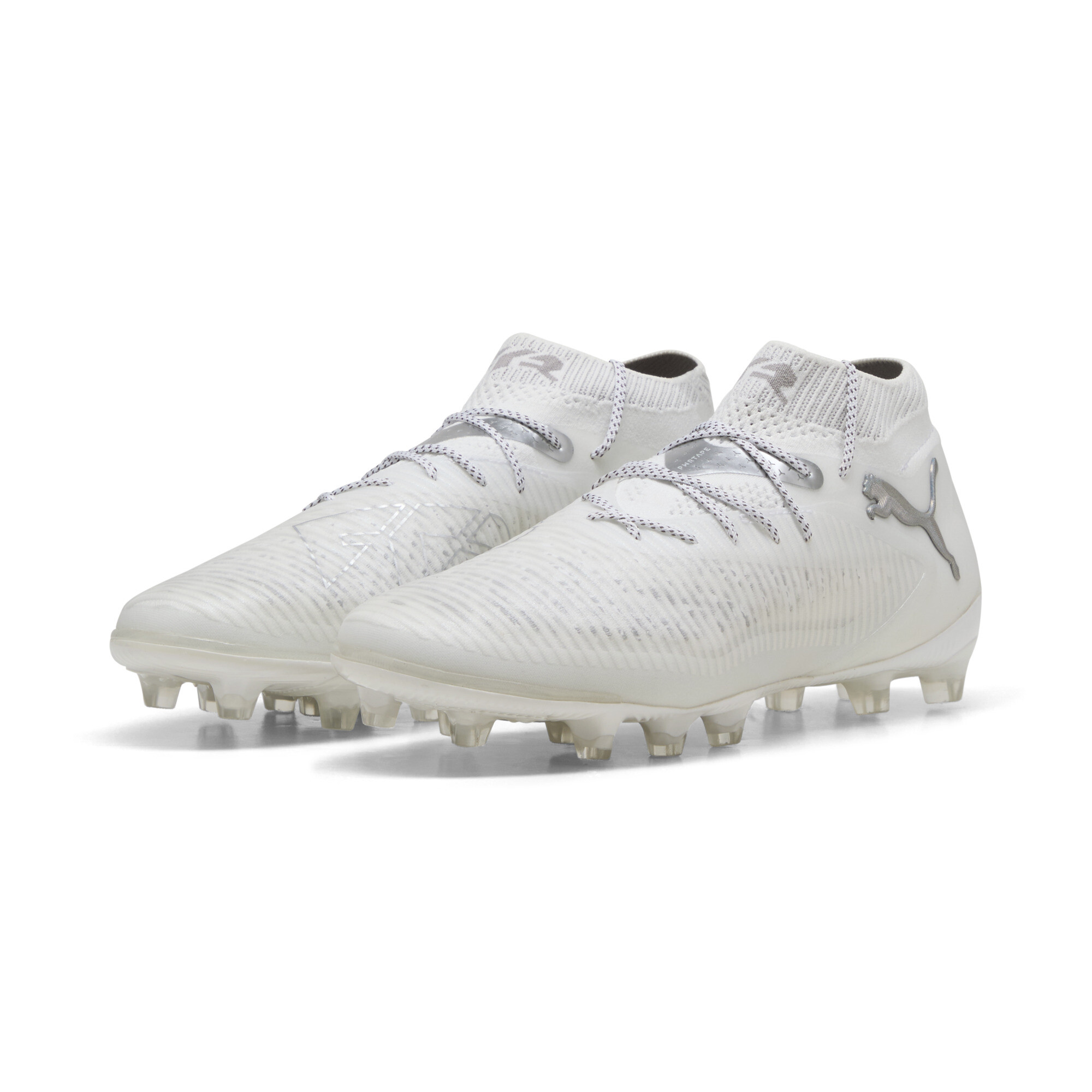 PUMA FUTURE 8 ULTIMATE AG voetbalschoenen, Wit/Zilver, Maat 41 thumbnail 6