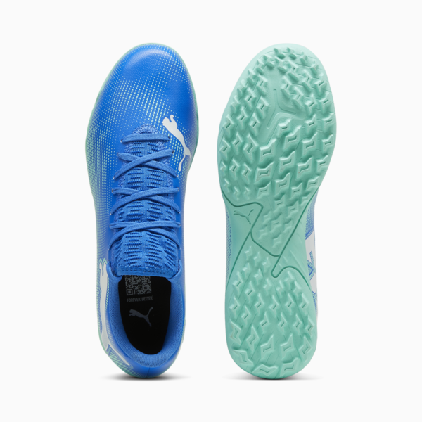Botines de fútbol Future 7 Play TT ADP, Hyperlink Blue-Mint-PUMA White, large-ARG