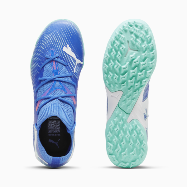 Botines de fútbol FUTURE 7 MATCH TT+Mid Jr ADP, Bluemazing-PUMA White-Electric Peppermint, large-ARG