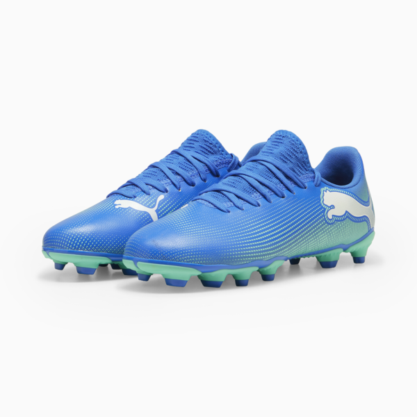 Botines de fútbol FUTURE 7 PLAY FG/AG Jr ADP, Hyperlink Blue-Mint-PUMA White, large-ARG