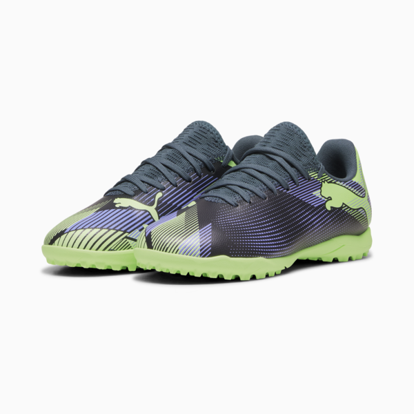 Botines de fútbol Future 7 Play TT Jr ADP, Gray Skies-Elektro Purple-Fizzy Apple-PUMA White, large-ARG