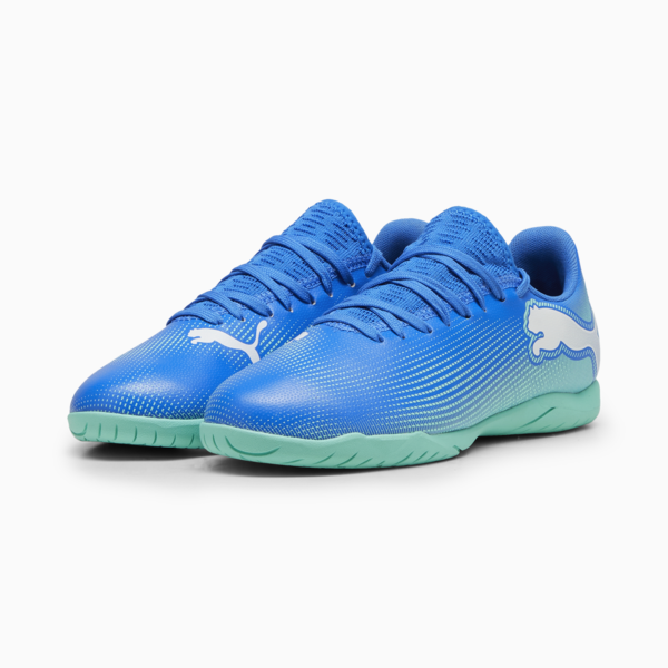 Botines de futsal Future 7 Play IT Jr ADP, Hyperlink Blue-Mint-PUMA White, large-ARG
