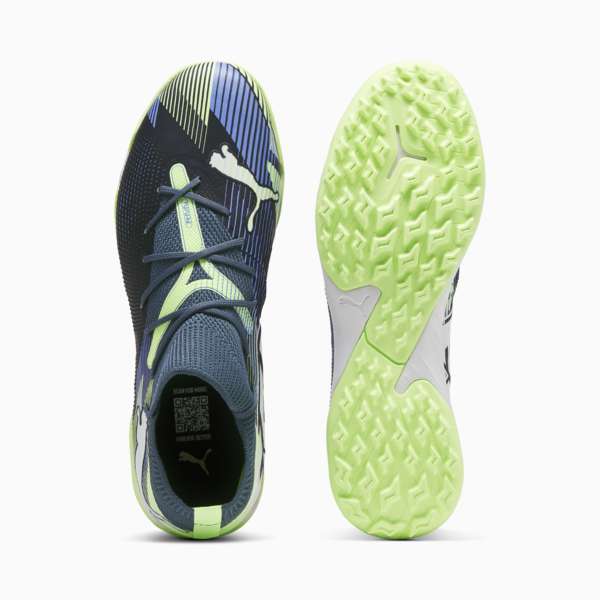 Botines de futsal Future 7 Match TT para mujer, Gray Skies-PUMA White-Fizzy Apple, large-ARG