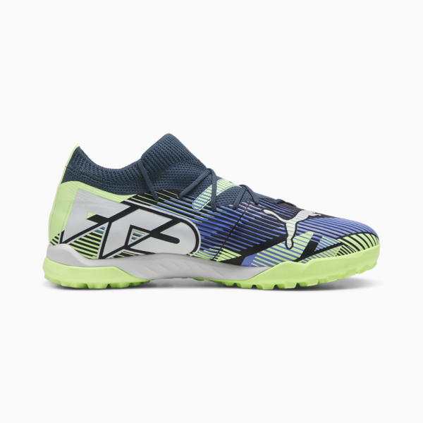 Botines de futsal Future 7 Match TT para mujer, Gray Skies-PUMA White-Fizzy Apple, large-ARG
