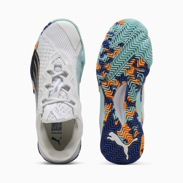 Zapatillas de pádel NOVA ELITE, PUMA White-PUMA Black-Vivid Blue-Heat Fire, large-ARG