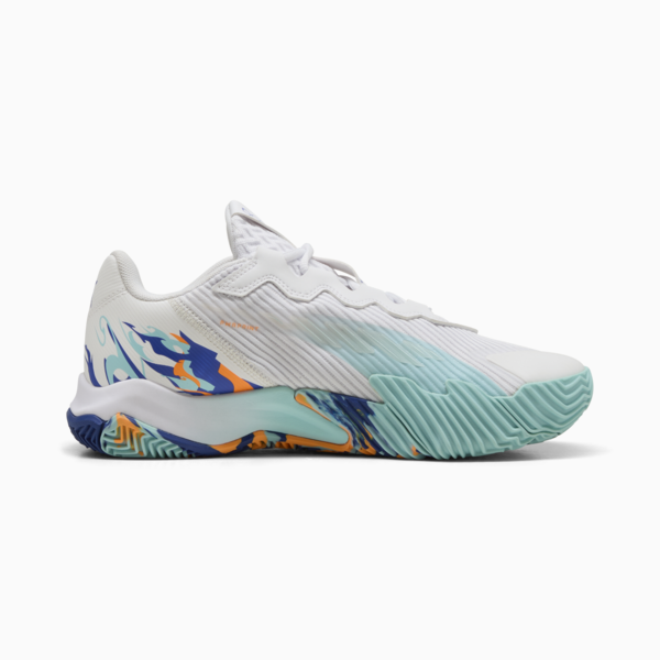 Zapatillas de pádel NOVA ELITE, PUMA White-PUMA Black-Vivid Blue-Heat Fire, large-ARG