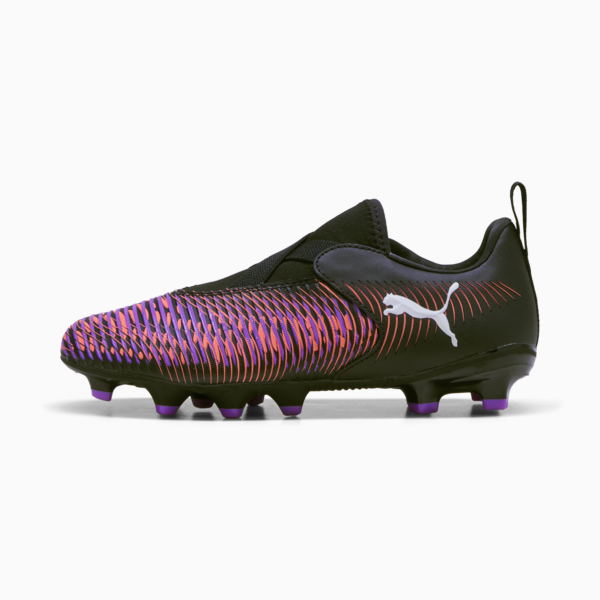 Tacos de fútbol FUTURE 8 MATCH LL FG/AG para adolescentes, PUMA Black-PUMA White-Glowing Red, large-MEX