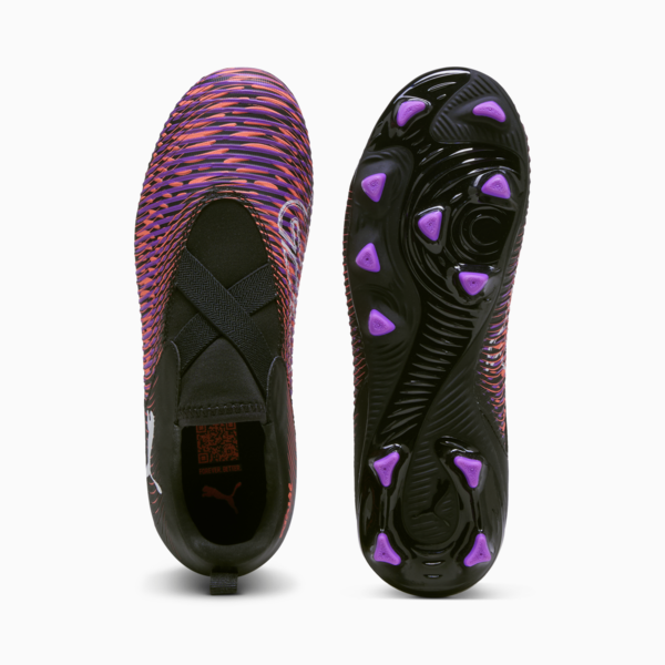 Tacos de fútbol FUTURE 8 MATCH LL FG/AG para adolescentes, PUMA Black-PUMA White-Glowing Red, large-MEX