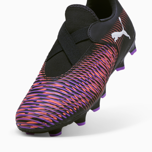 Tacos de fútbol FUTURE 8 MATCH LL FG/AG para adolescentes, PUMA Black-PUMA White-Glowing Red, large-MEX
