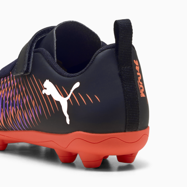 Tacos de fútbol FUTURE 8 PLAY FG/AG RB para niños, PUMA Black-PUMA White-Glowing Red, large-MEX