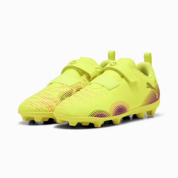 Tacos de fútbol FUTURE 8 PLAY FG/AG RB para niños, Yellow Alert-PUMA Black-Sun Struck, large-MEX