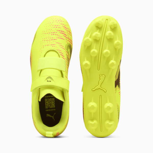 Tacos de fútbol FUTURE 8 PLAY FG/AG RB para niños, Yellow Alert-PUMA Black-Sun Struck, large-MEX