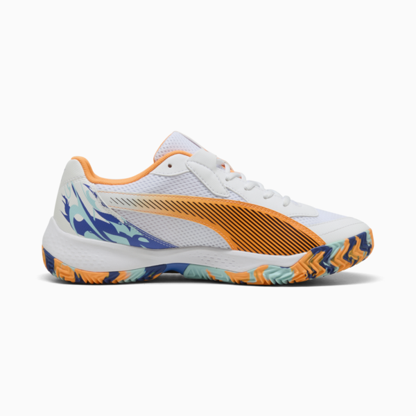 Zapatillas de pádel NOVA Court, PUMA White-PUMA Black-Vivid Blue-Heat Fire, large-ARG