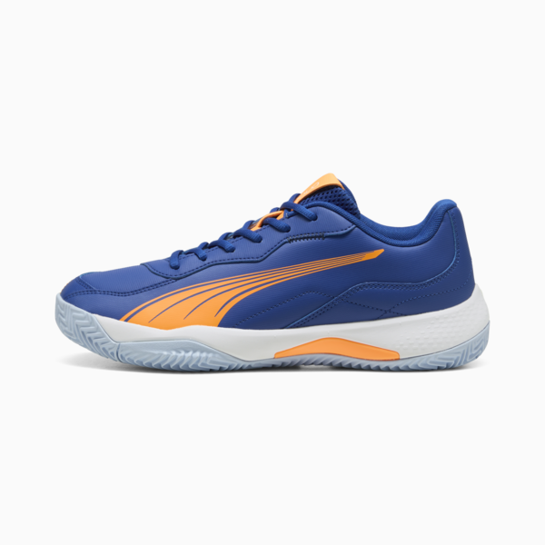 NOVA Smash Padel Shoes, Vivid Blue-PUMA White-Heat Fire, large-ZAF
