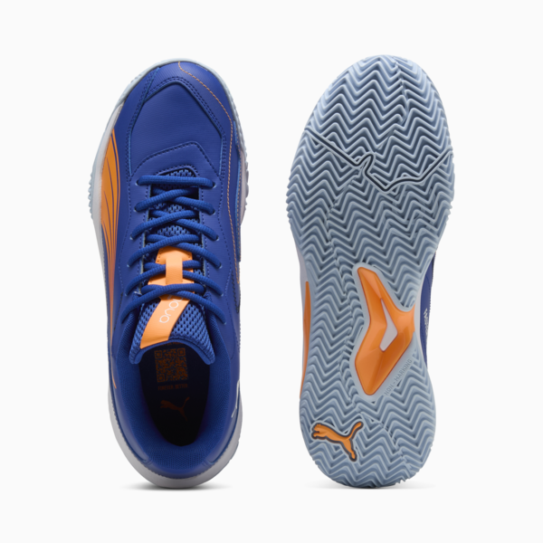 NOVA Smash Padel Shoes, Vivid Blue-PUMA White-Heat Fire, large-ZAF
