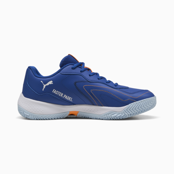 NOVA Smash Padel Shoes, Vivid Blue-PUMA White-Heat Fire, large-ZAF