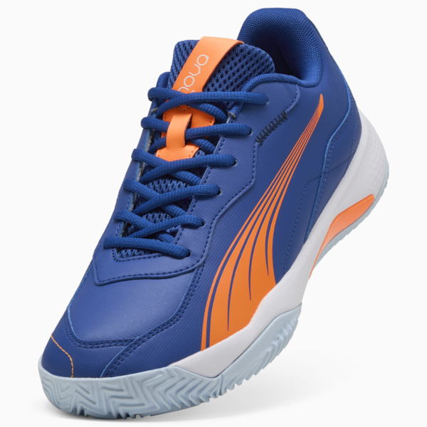 NOVA Smash Padel Shoes, Vivid Blue-PUMA White-Heat Fire, large-ZAF