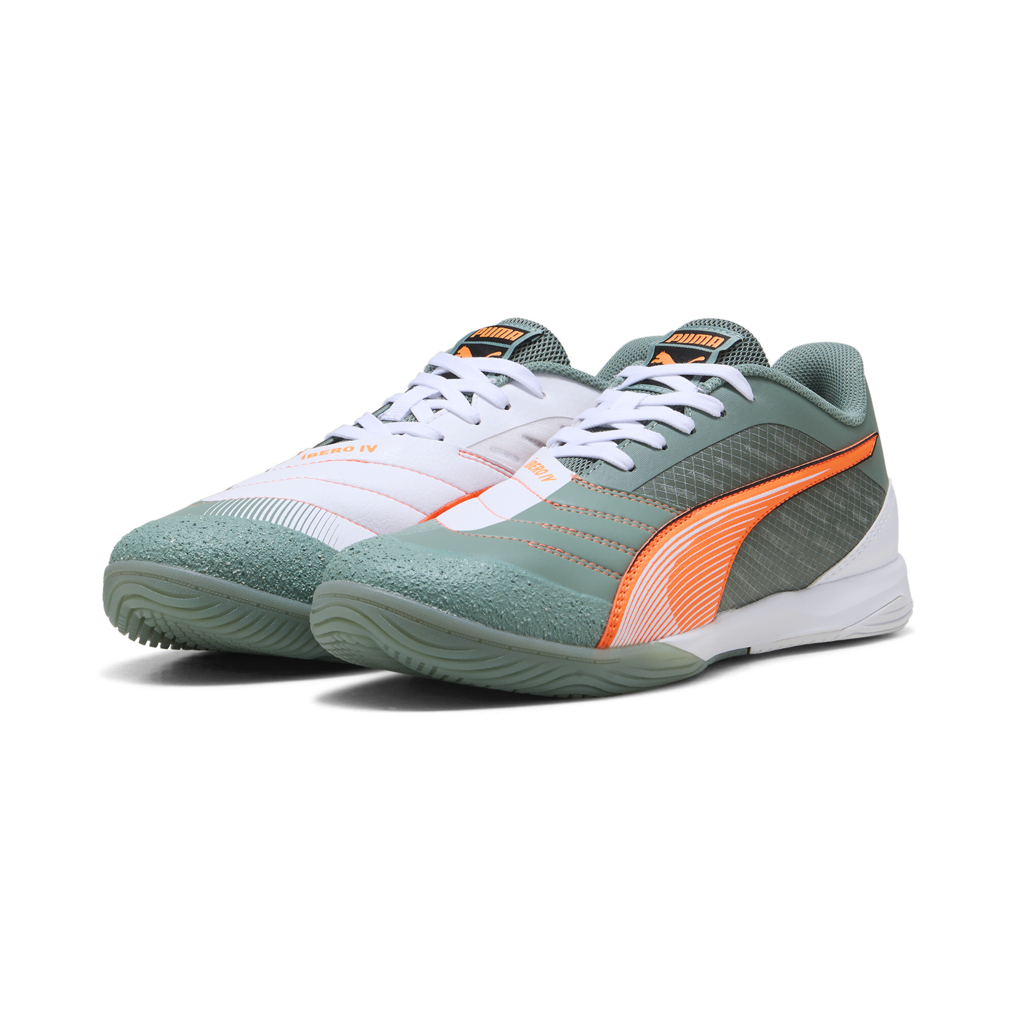 PUMA IBERO IV zaalvoetbalschoenen, Groen/Zwart, Maat 46 thumbnail 6