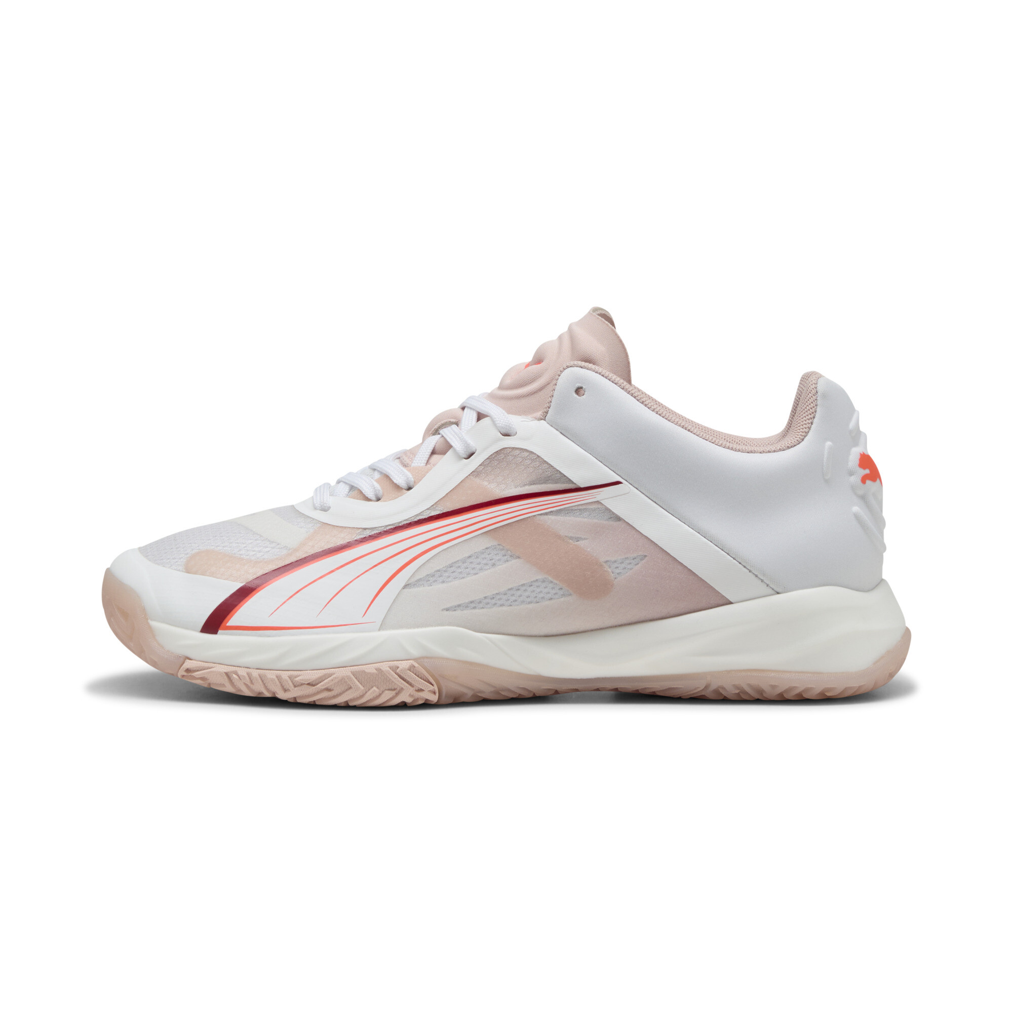 Puma Accelerate NITRO™ SQD Handballschuhe Damen | White/Glowing Red/Rose Quartz | Größe: 40.5