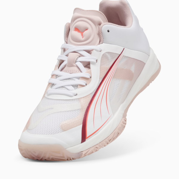 Zapatillas de handball Accelerate NITRO™ SQD para mujer, PUMA White-Glowing Red-Rose Quartz-Alpine Snow, large-ARG