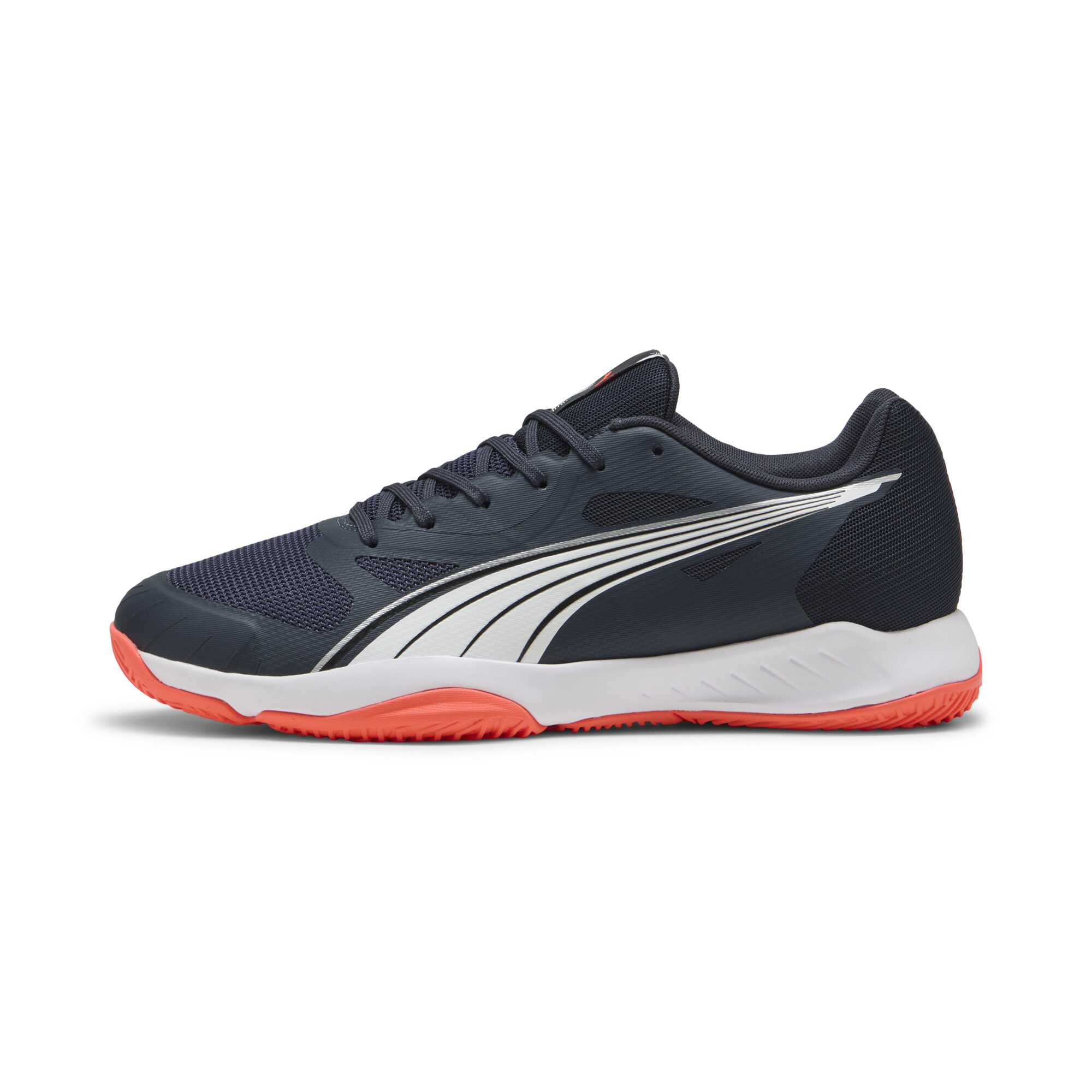 Puma Eliminate Turbo Handballschuhe Unisex | Parisian Night/White/Glowing Red | Größe: 42