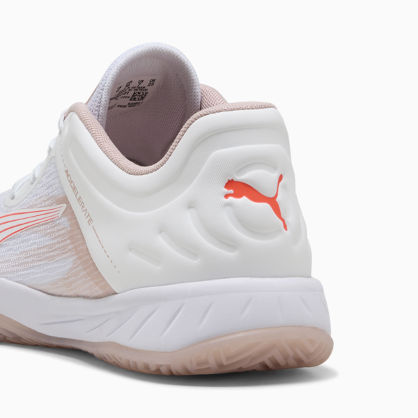Accelerate Turbo Handball Shoes Women, PUMA White-Glowing Red-Rose Quartz-Alpine Snow, large-ZAF