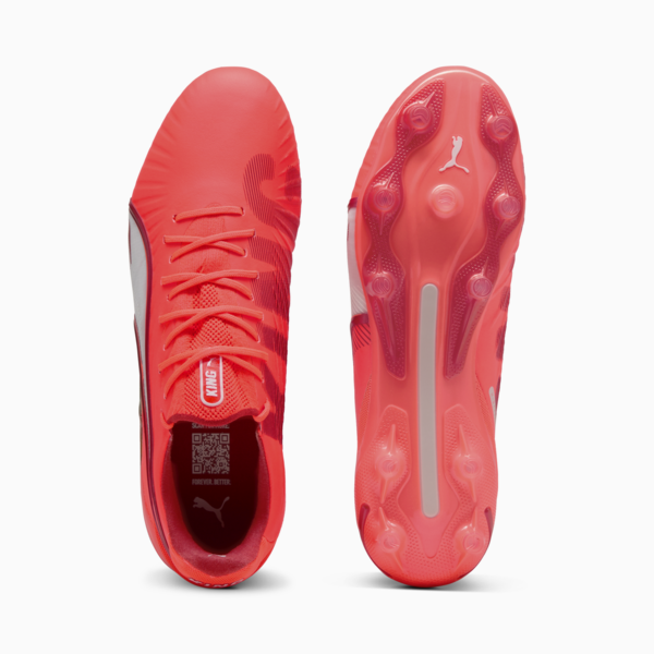 Tacos de fútbol KING ULTIMATE FG/AG, Glowing Red-PUMA White-Red Fire, large-MEX
