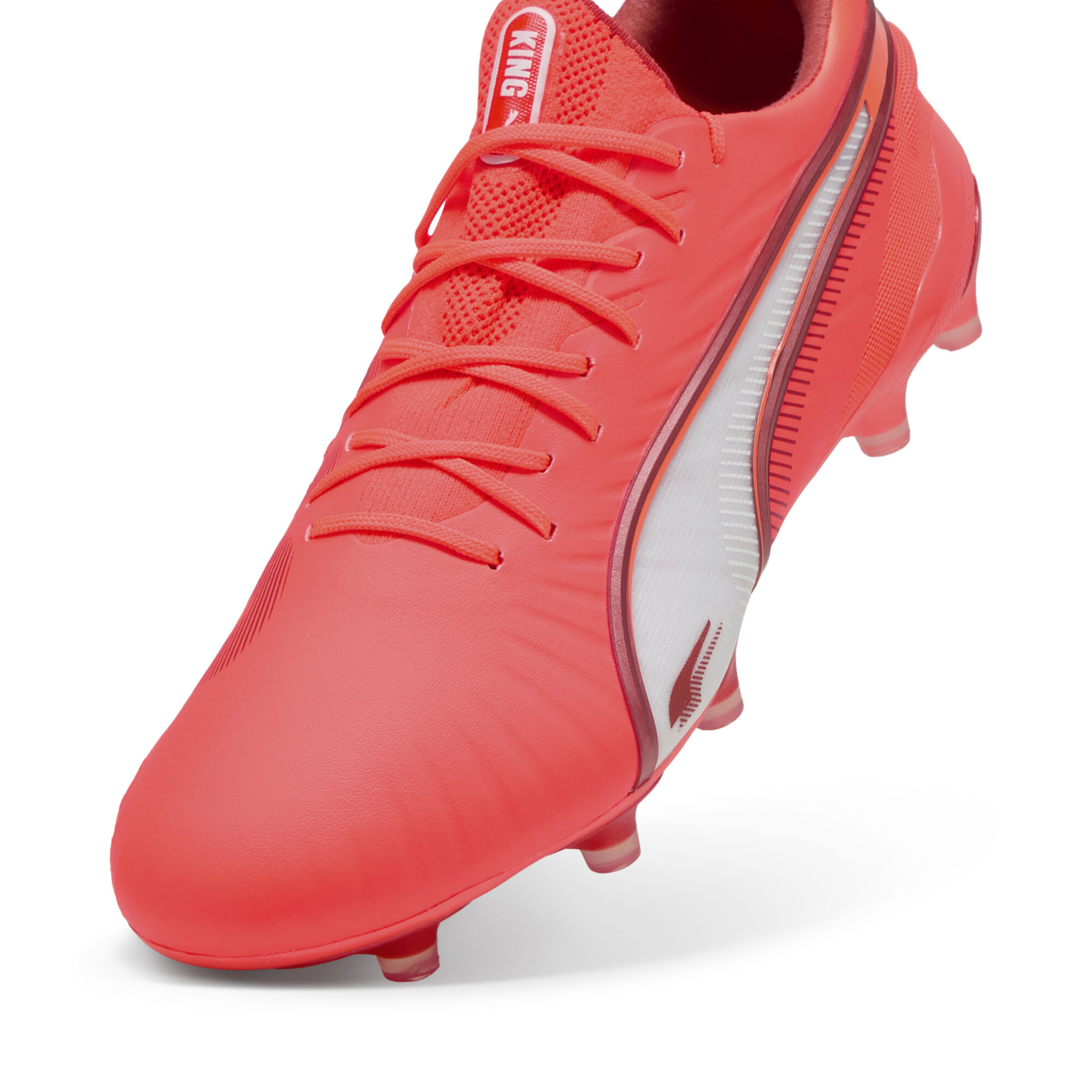 PUMA KING ULTIMATE FG/AG voetbalschoenen, Rood/Wit, Maat 48 thumbnail 3