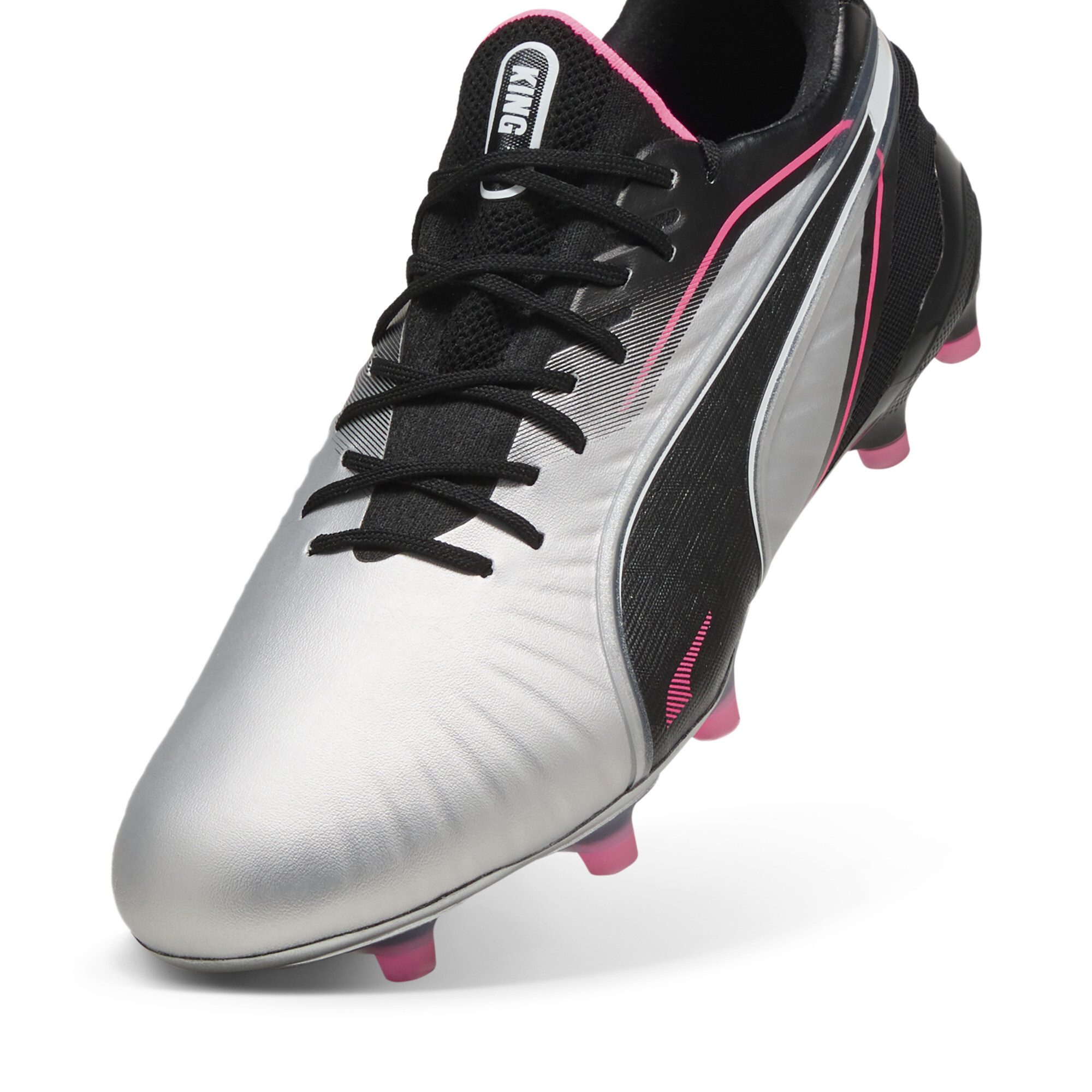 PUMA KING ULTIMATE FG/AG voetbalschoenen, Zwart/Zilver, Maat 45 thumbnail 3