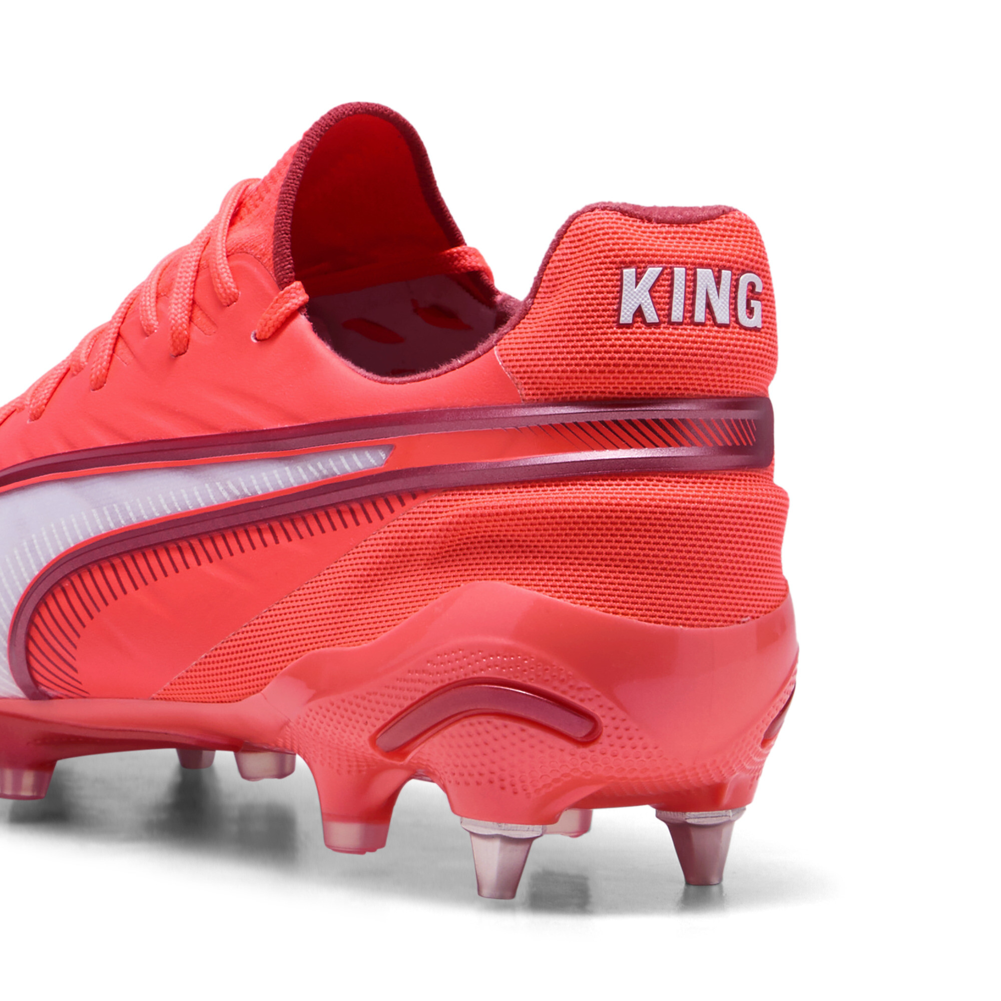 PUMA KING ULTIMATE MxSG voetbalschoenen, Rood/Wit, Maat 47 thumbnail 5