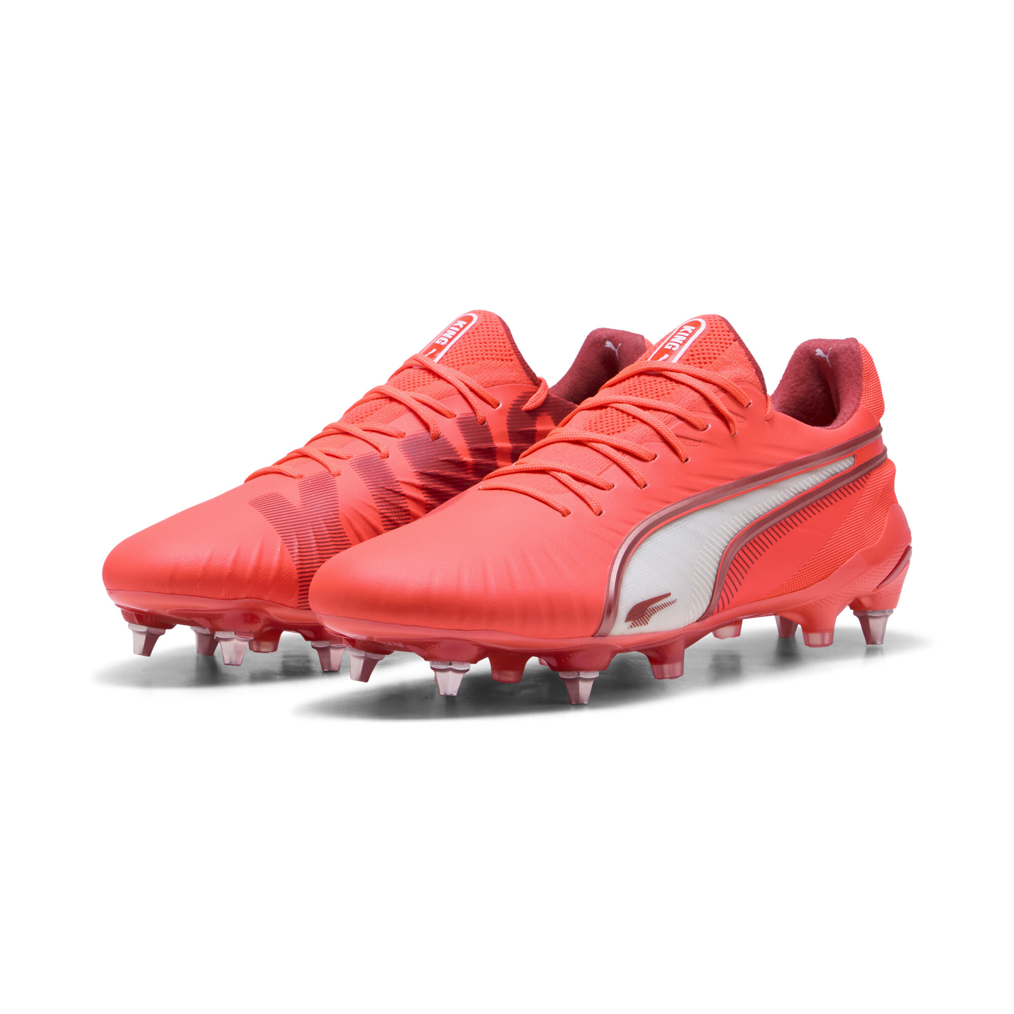 PUMA KING ULTIMATE MxSG voetbalschoenen, Rood/Wit, Maat 47 thumbnail 6