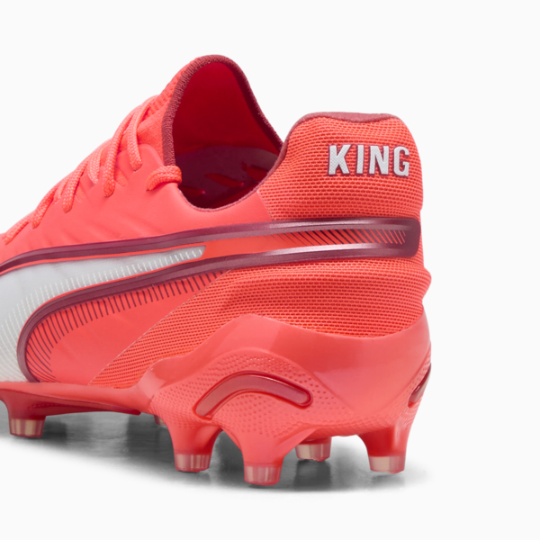 KING ULTIMATE FG/AG Football Boots Women, Glowing Red-PUMA White-Red Fire, large-MEX