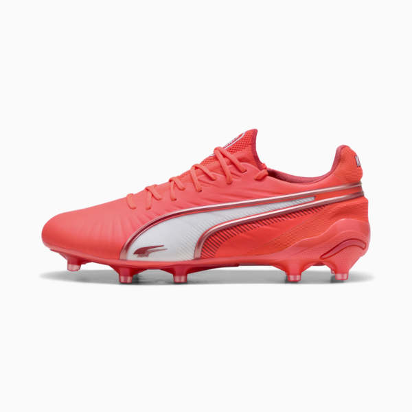 KING ULTIMATE FG/AG Football Boots Women, Glowing Red-PUMA White-Red Fire, large-MEX