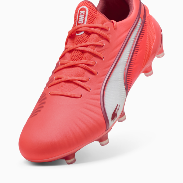 KING ULTIMATE FG/AG Football Boots Women, Glowing Red-PUMA White-Red Fire, large-MEX
