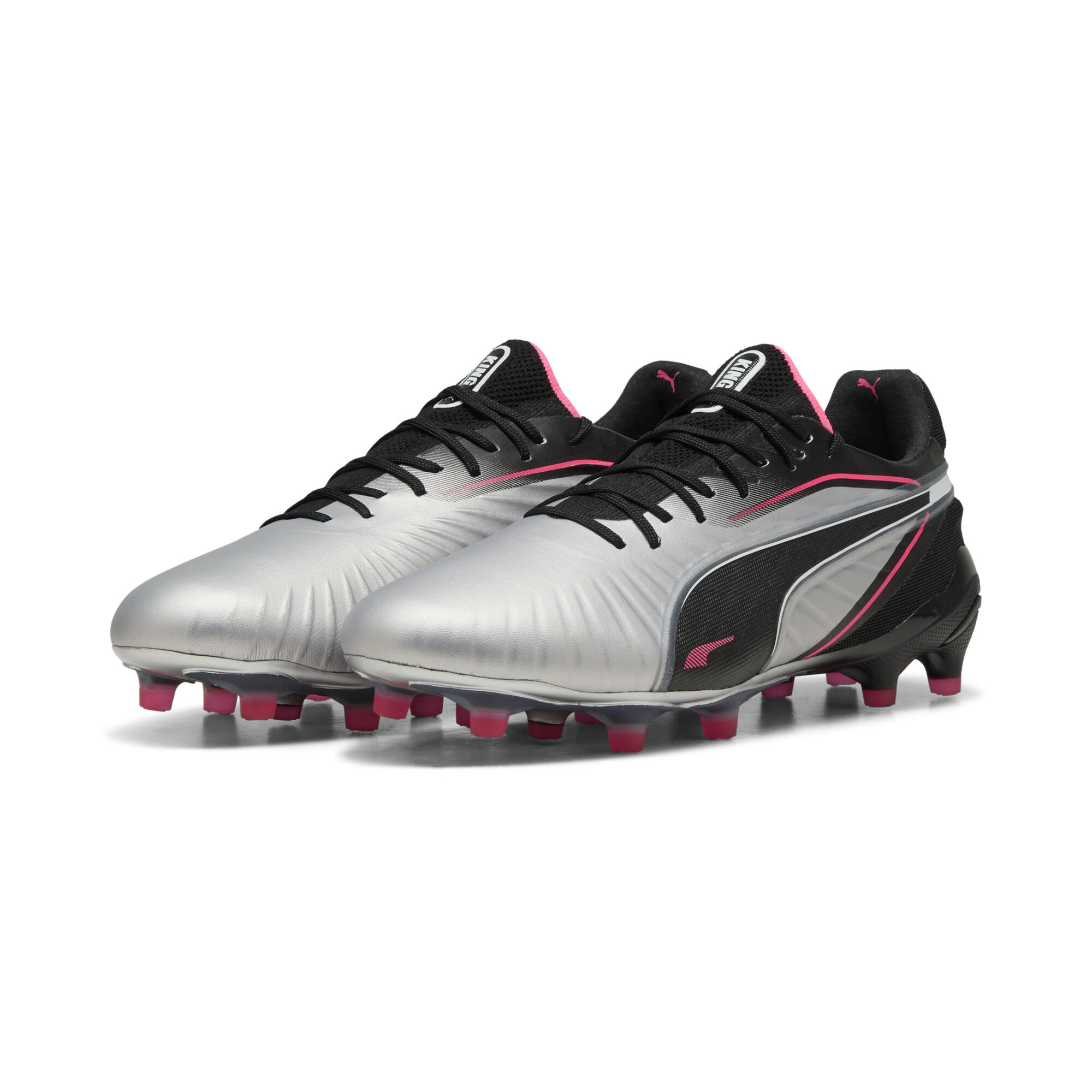 PUMA KING ULTIMATE FG/AG voetbalschoenen voor Dames, Zwart/Zilver, Maat 41 thumbnail 7