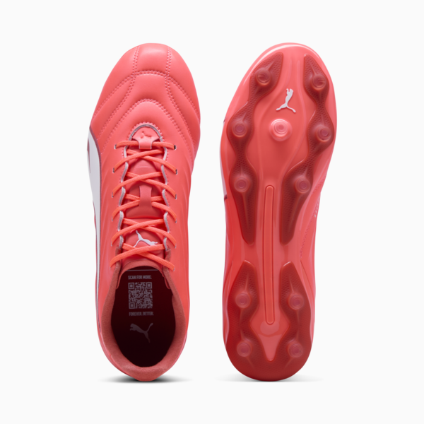KING PRO FG/AG Football Boots, Glowing Red-PUMA White-Red Fire, large-MEX