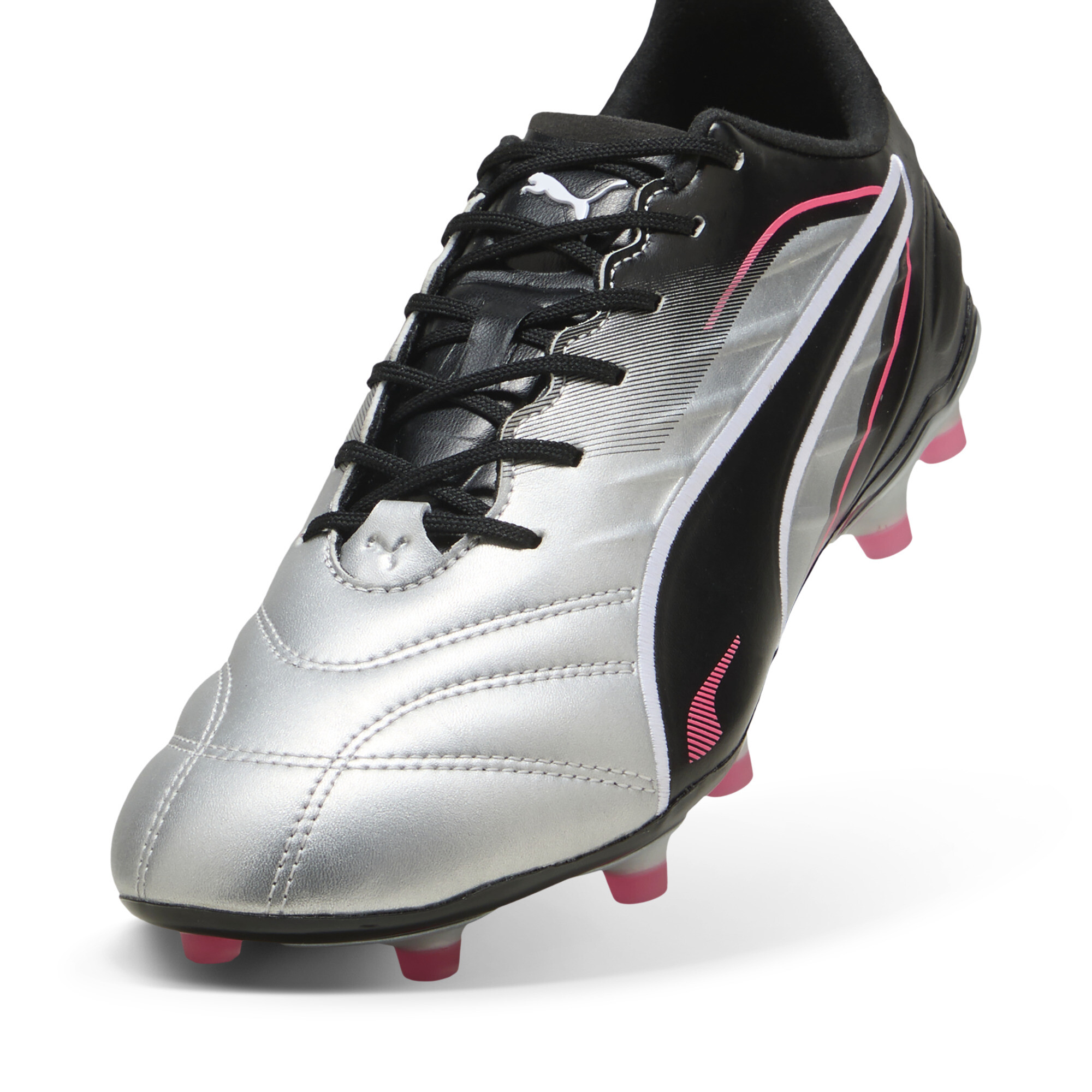 PUMA KING PROÂ FG/AG voetbalschoenen, Zwart/Zilver, Maat 35,5 thumbnail 2
