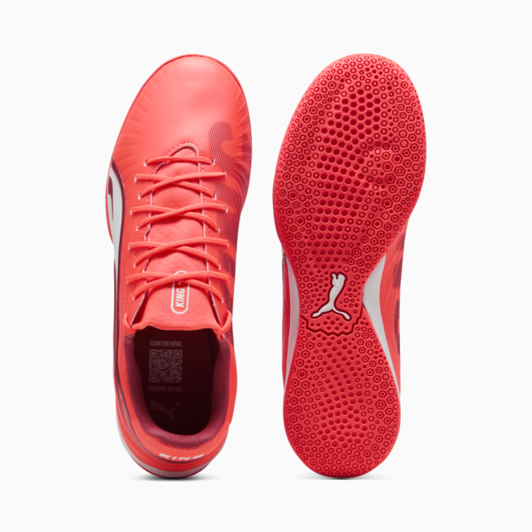 Tacos de futsal KING MATCH, Glowing Red-PUMA White-Red Fire, large-MEX