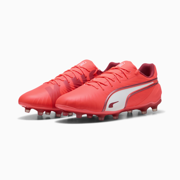 Tacos de fútbol KING MATCH FG/AG, Glowing Red-PUMA White-Red Fire, large-MEX